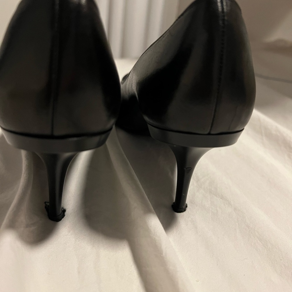 Gianmarco Lorenzi CLASSIC BLACK  Leather Pumps 6.5 37 - Picture 4 of 9